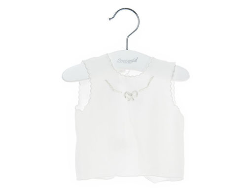 Immagine di Coccodè camicino in seta con ricamo panna-panna C58942 - T-Shirt e Top