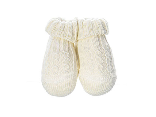 Immagine di Coccodè scarpine in caldo cotone bio panna C58881-1 - Calzine per neonato