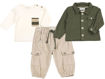 Immagine di Coccodè completo cardigan t-shirt e pantaloni cargo Dino verde bosco tg 12 mesi