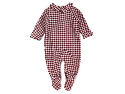 Immagine di Coccodè tutina in jacquard vichy melograno C58019-332 tg 1 mese - Tutine