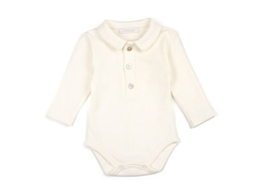 Immagine di Coccodè body camicia in interlock panna C58112-1 tg 3 mesi - Maglie