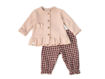Immagine di Coccodè completo in caldo jersey e jacquard rosa polvere-vichy melograno C58303-332 tg 9 mesi