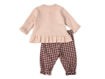 Immagine di Coccodè completo in caldo jersey e jacquard rosa polvere-vichy melograno C58303-332 tg 9 mesi
