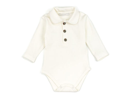 Immagine di Coccodè body camicia in interlock con profilo panna-panna C58109-1 tg 1 mese - T-Shirt e Top