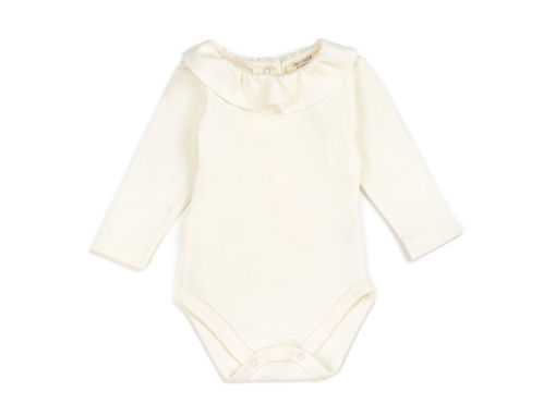 Immagine di Coccodè body camicia in interlock panna-panna C58115-1 tg 9 mesi - Maglie