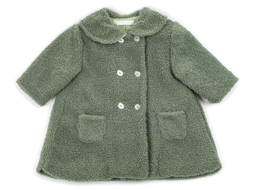 Immagine di Coccodè cappottino in eco pelliccia verde aloe C58369 tg 6 mesi - Capi spalla