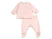 Immagine di Coccodè ghettina in ciniglia con colletto in plumetis rosa C58053-2 tg 1 mese