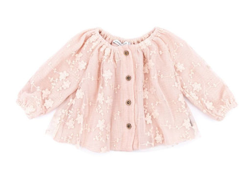 Immagine di Bamboom blusa con apertura davanti embrodery water pink 487AI-47 tg 3 mesi - Vestiti