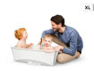 Immagine di Stokke Flexi Bath vaschetta da bagno pieghevole X-Large trasparente-blu