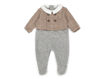 Immagine di Coccodè tutina in ciniglia e jacquard scozzese grigio melange/biscotto C58017-13/77 tg 1 mese