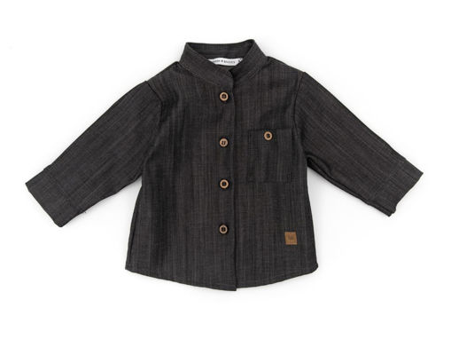 Immagine di Bamboom camicia collo coreano dark grey 408AI-25 tg 3 mesi - T-Shirt e Top