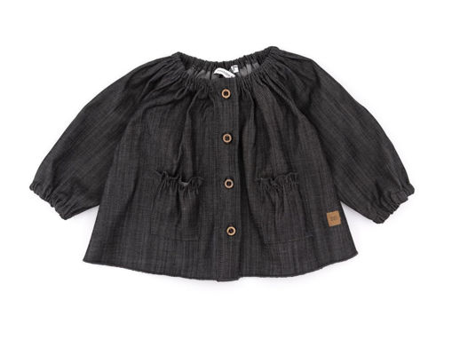 Immagine di Bamboom blusa con apertura davanti dark grey 487-25 tg 3 mesi - T-Shirt e Top