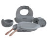 Immagine di Baby's Clan set pappa in silicone grigio - Tazze e bicchieri