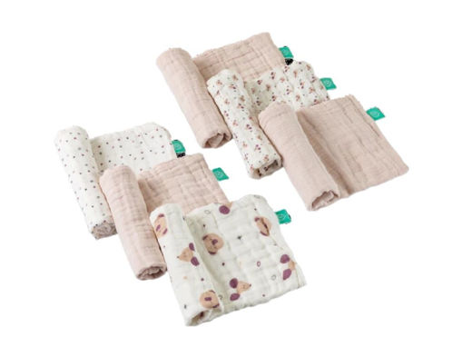Interbaby - 3 Mussole In Chiffon Di Cotone Per Neonati, 80x80 Cm, Colori Assortiti