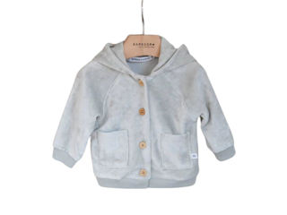 Immagine di Bamboom cardigan con orecchie in velluto grigio ghiaccio 651 tg 18 mesi - Capi spalla