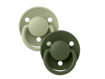 Immagine di Bibs set 2 ciucci in silicone De Lux taglia unica salvia e hunter green - Ciucci