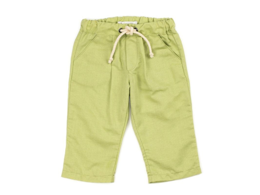 Immagine di Coccodè pantaloni chinos in misto lino verde foglia C59273 tg 6 mesi - Pantaloni