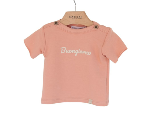 Immagine di Bamboom maglietta con stampa e bottoncini spalle soft peach 500PE tg 3 mesi - T-Shirt e Top
