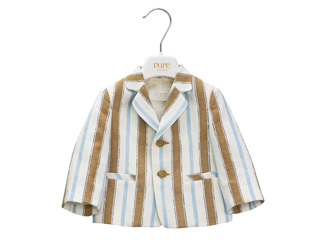 Immagine di Pure giacca riga azzurro-ecrù PC01314 tg 18 mesi - Capi spalla