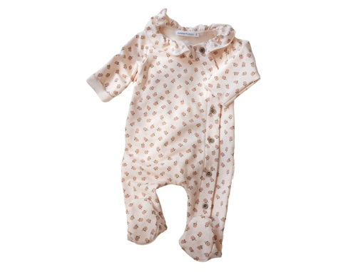 Immagine di Bamboom tutina apertura laterale con piedini bimba peach blossom 556 tg 1 mese - Tutine