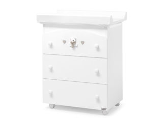 Immagine di Erbesi bagnetto fasciatoio Tatino bianco-tortora - Cassettiere fasciatoio