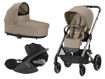 Immagine di Cybex trio Balios S Lux taupe-almond beige con Cloud T Comfort sepia black - Passeggini trio e duo