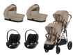 Immagine di Cybex trio gemellare Gazelle S tpe-almond beige - Passeggini gemellari