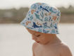 Immagine di Little Dutch cappello da sole reversibile Honey Stripes/Ocean Dreams blu tg 1 (62-80 cm)