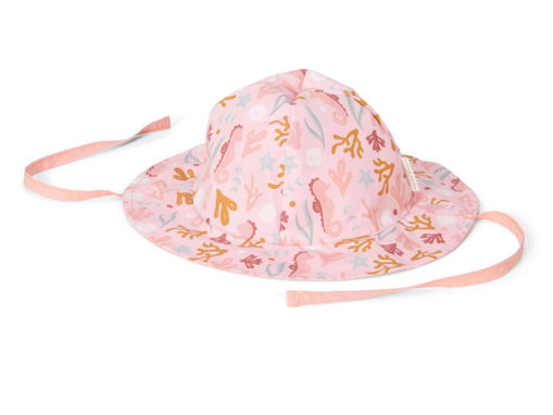 Immagine di Little Dutch cappello da sole reversibile starfish pink/ocean dreams pink tg 1 (62-80 cm) - Cappelli