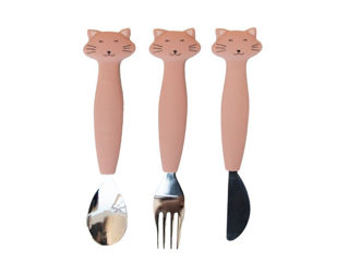 Immagine di Trixie set posate in silicone 3 pz Mrs Cat - Piatti e posate