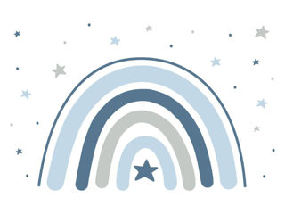 Immagine di Alondra carta da parati adesiva Arcobaleno 90 cm blu - Accessori vari