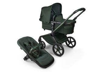 Immagine di Bugaboo duo Fox 5 completo Noir edizione limitata midnight green - Passeggini trio e duo