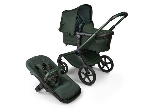 Immagine di Bugaboo duo Fox 5 completo Noir edizione limitata midnight green - Passeggini trio e duo