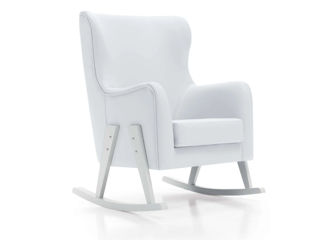 Immagine di Alondra poltrona allattamento Glam con gambe bianco-bianco - Poltrone allattamento