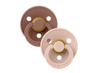 Immagine di Bibs set 2 ciucci in caucciù Colour 6+ m rosso mattone e rosa cipria - Ciucci
