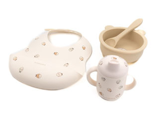 Immagine di Bamboom set prima pappa in silicone 903 fishes - Piatti e posate