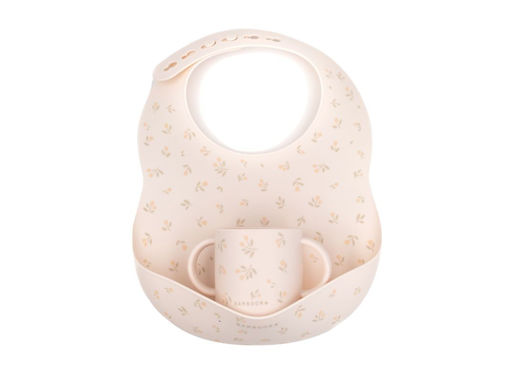Immagine di Bamboom bavaglino in silicone e tazza 905 tulips - Bavaglini Neonato