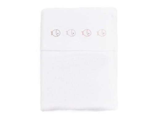 Immagine di Bamboom set lenzuola culla Bedsheet Craddle 75 x 100 cm fishes nude - Corredino nanna