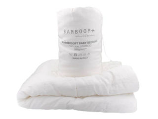 Immagine di Bamboom piumino per lettino NatureSoft bamboo bianco 140x100 cm - Corredino nanna