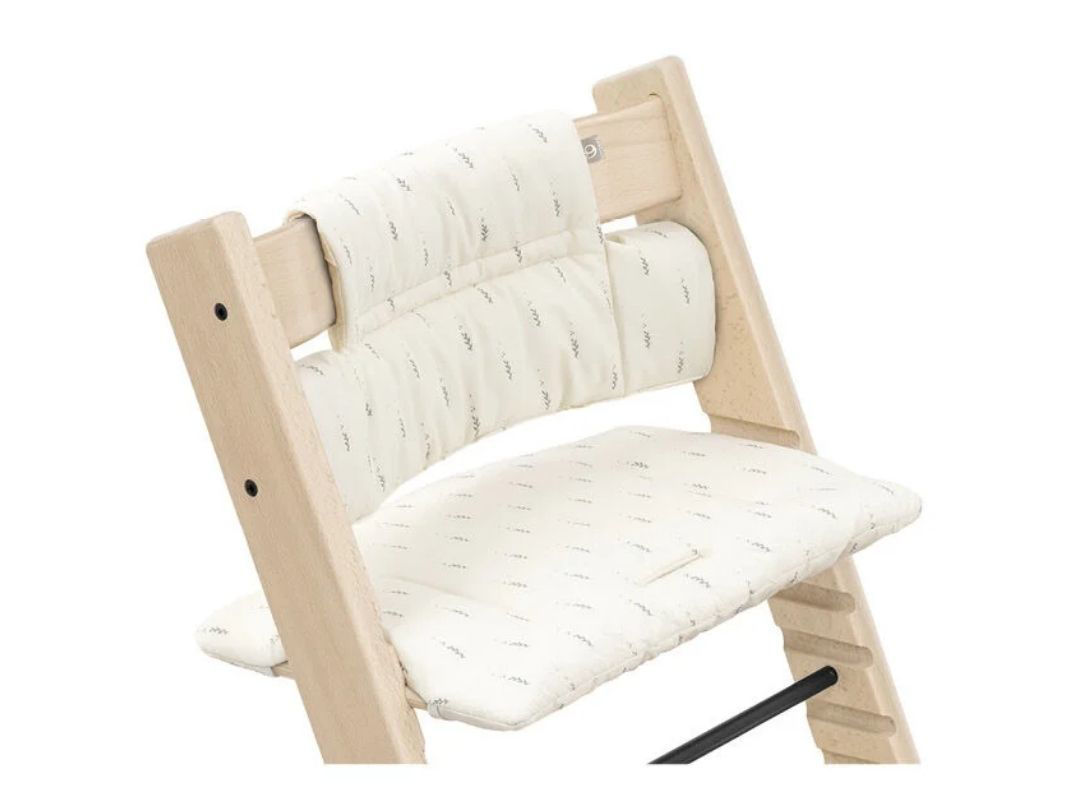 Cuscino Per Seggiolone Stokke Tripp Trapp - Imbottito In Cotone, Design Bianco Arcobaleno, Morbido E Confortevole