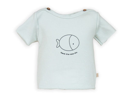 Immagine di Bamboom maglia maniche corte stampa blu blush tg 12-18 mesi - Maglie