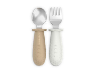 Immagine di Suavinex set posate evolutive acciaio inox 2 pz beige - Piatti e posate