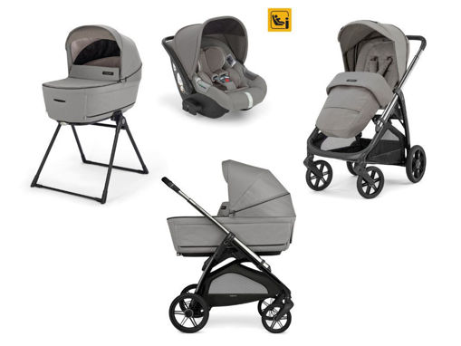 Immagine di Inglesina Sistema Quattro Aptica + Darwin i-Size platinum grey - Passeggini trio
