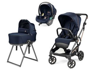 Immagine di Peg Perego trio Vivace + Lounge blue shine - Passeggini trio