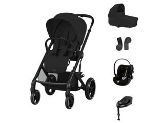 Immagine di Cybex trio Balios S Lux con Base G black-moon black - Passeggini trio e duo