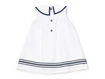 Immagine di Coccodè abitino in piquet stretch bianco-blu navy C61246 tg 18 mesi