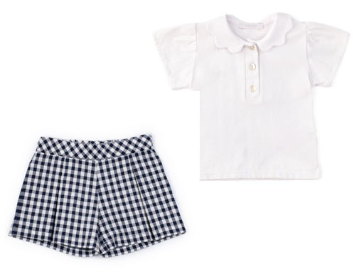 Immagine di Coccodè t-shirt e shorts bianco-blue navy C61164+C61314 tg 9 mesi - Vestiti