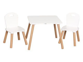 Immagine di FreeON tavolo in legno con 2 sedie - Tavoli da gioco per bambini