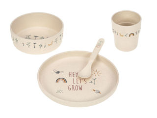 Immagine di Laessig set pappa 3 pz in cellulosa garden explorer - Piatti e posate