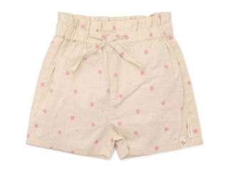 Immagine di Little Dutch pantalone corto sabbia-fiorellini rosa tg 98 cm - Pantaloni